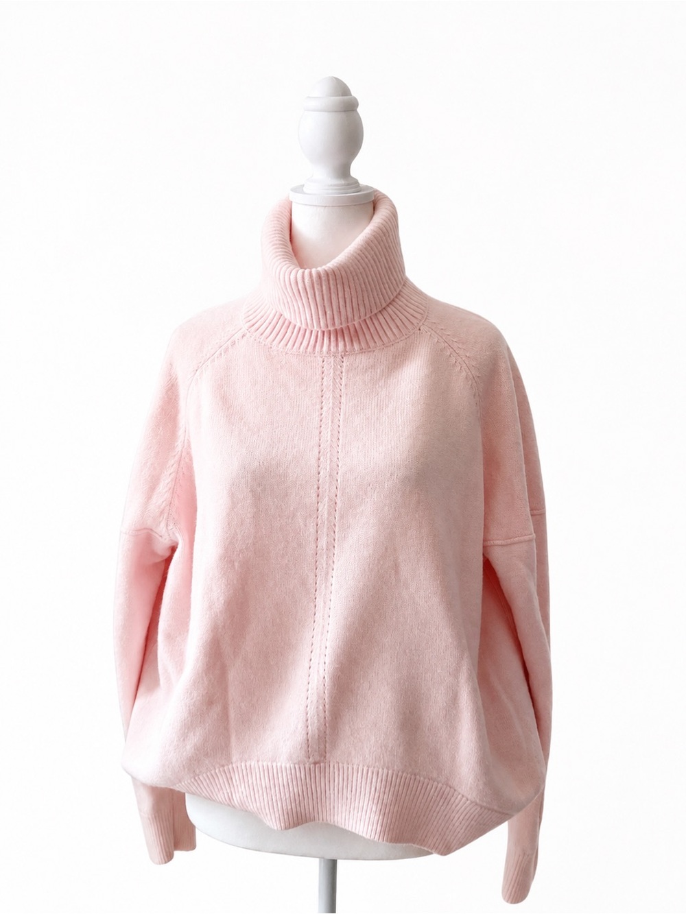 Women's Cozy Cowl Neck Sweater in Soft Pink